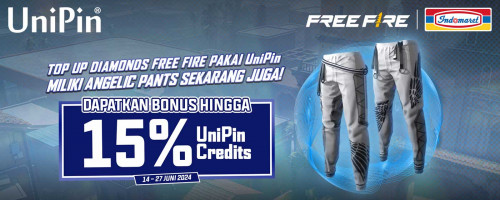 Top Up Diamonds Free Fire pake Voucher UniPin, Dapatkan Bonus hingga 15% UniPin Credits